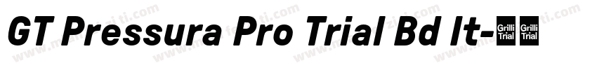 GT Pressura Pro Trial Bd It字体转换